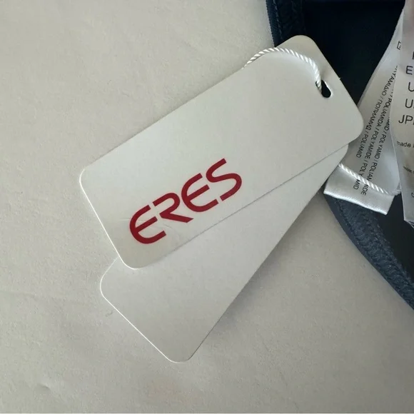 NWT ERES “Edge Cut” Triangle Bikini Top With Buckle Detail in Navy - Picture 5 of 16